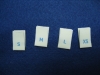 100pcs Damask Woven Size Labels ( White background with Blue text )